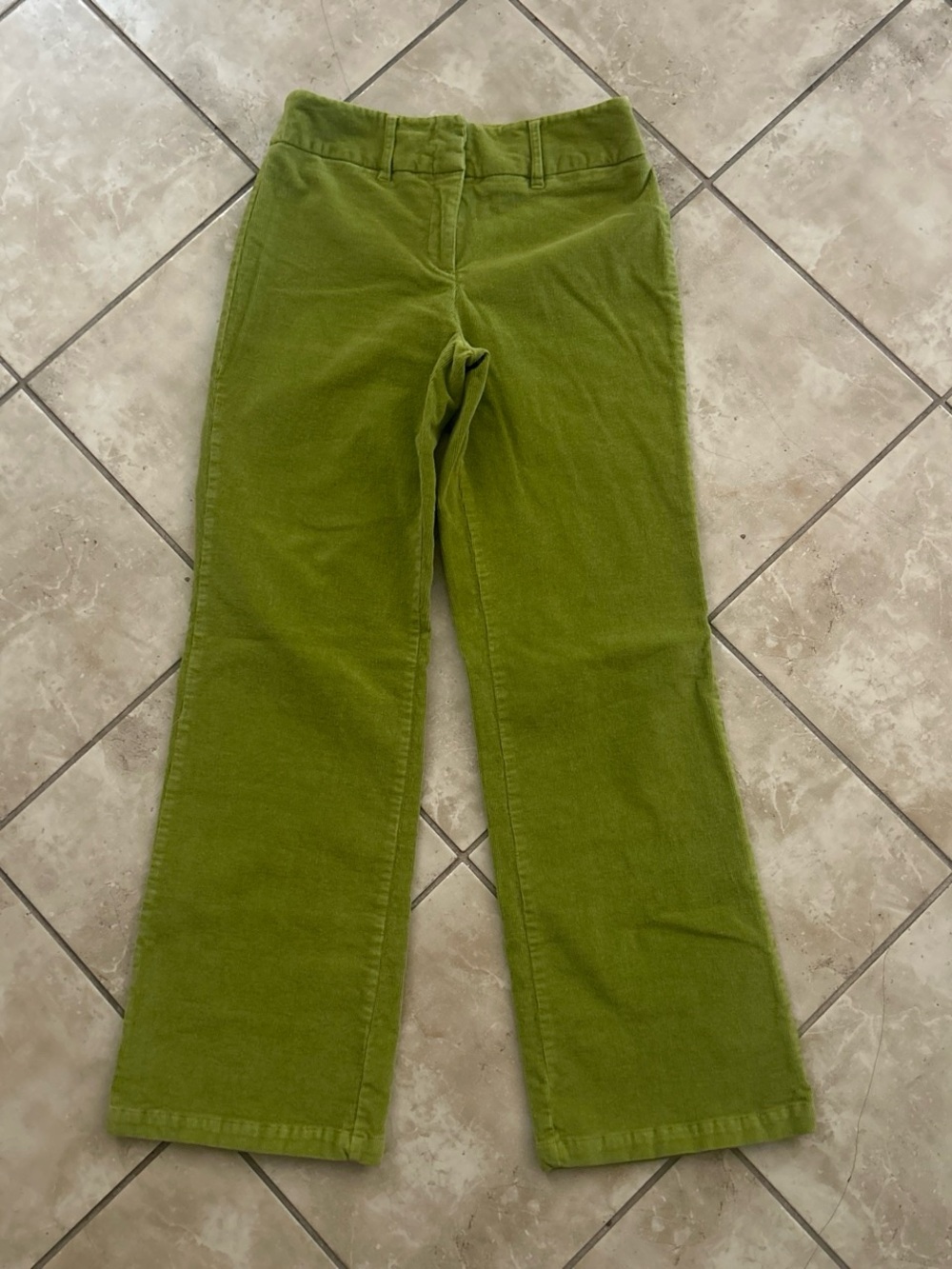 VTG Y2K Chartreuse Chadwick’s Retro Corduroy Bootcut Pants Sz 4